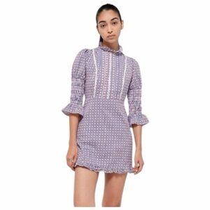 NWT! Urban Outfitters x Laura Ashley Cotton Maisy Cottagecore Mini Dress Size XS